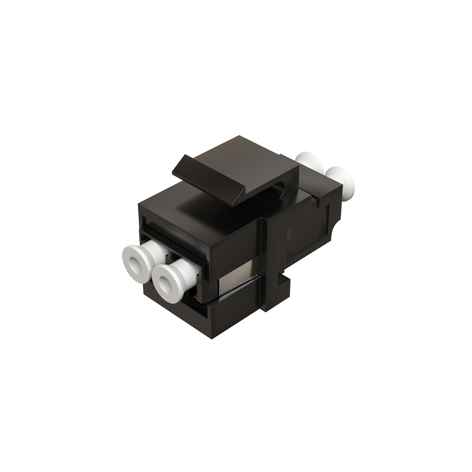 Модуль коммутационный типа Keystone 2LC/UPC SM 9/125 OS2, розетка цвет черный, пластик цвет черный