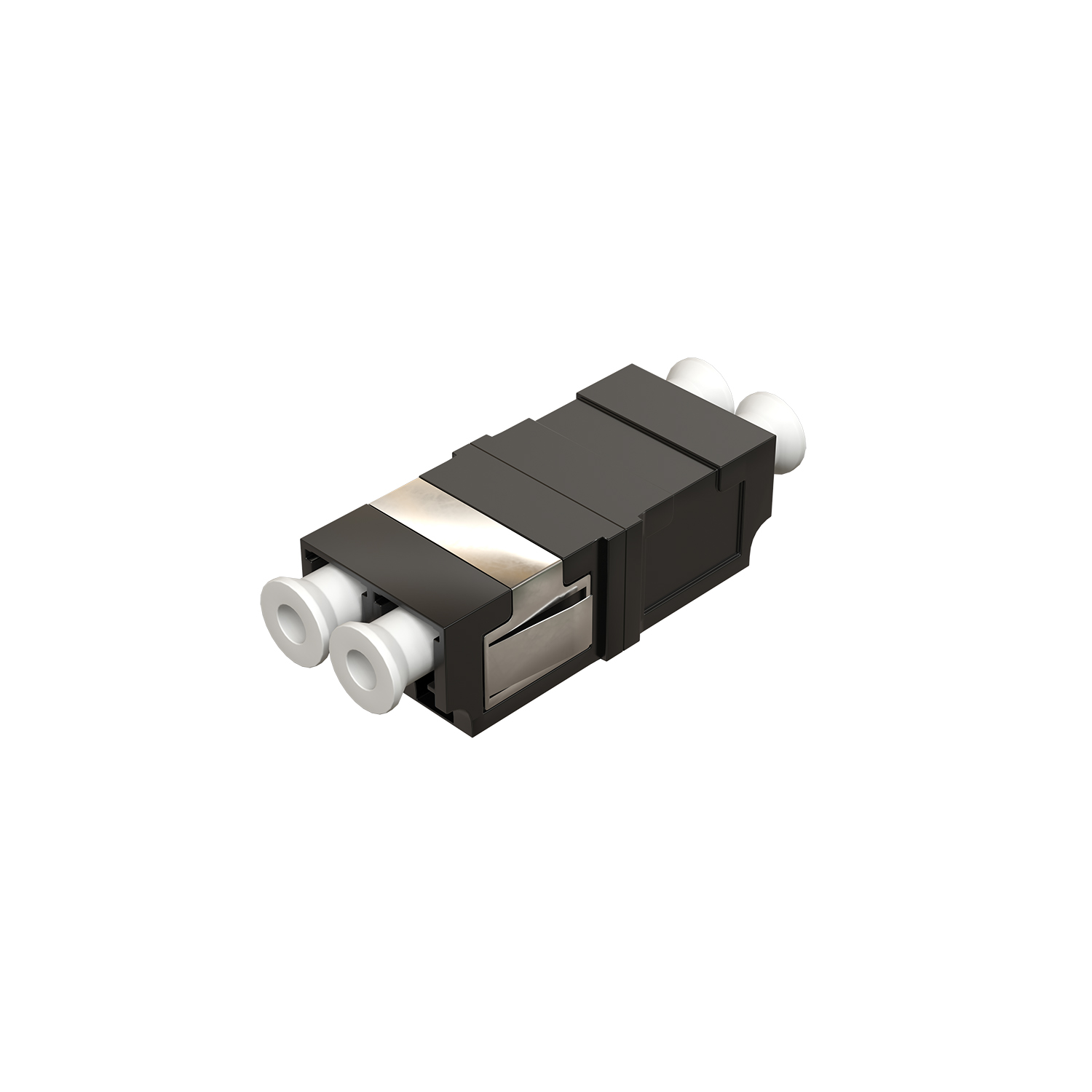 Розетка оптическая соединительная LC/UPC, SM 9/125 OS2, двойная, без фланца, цвет черный