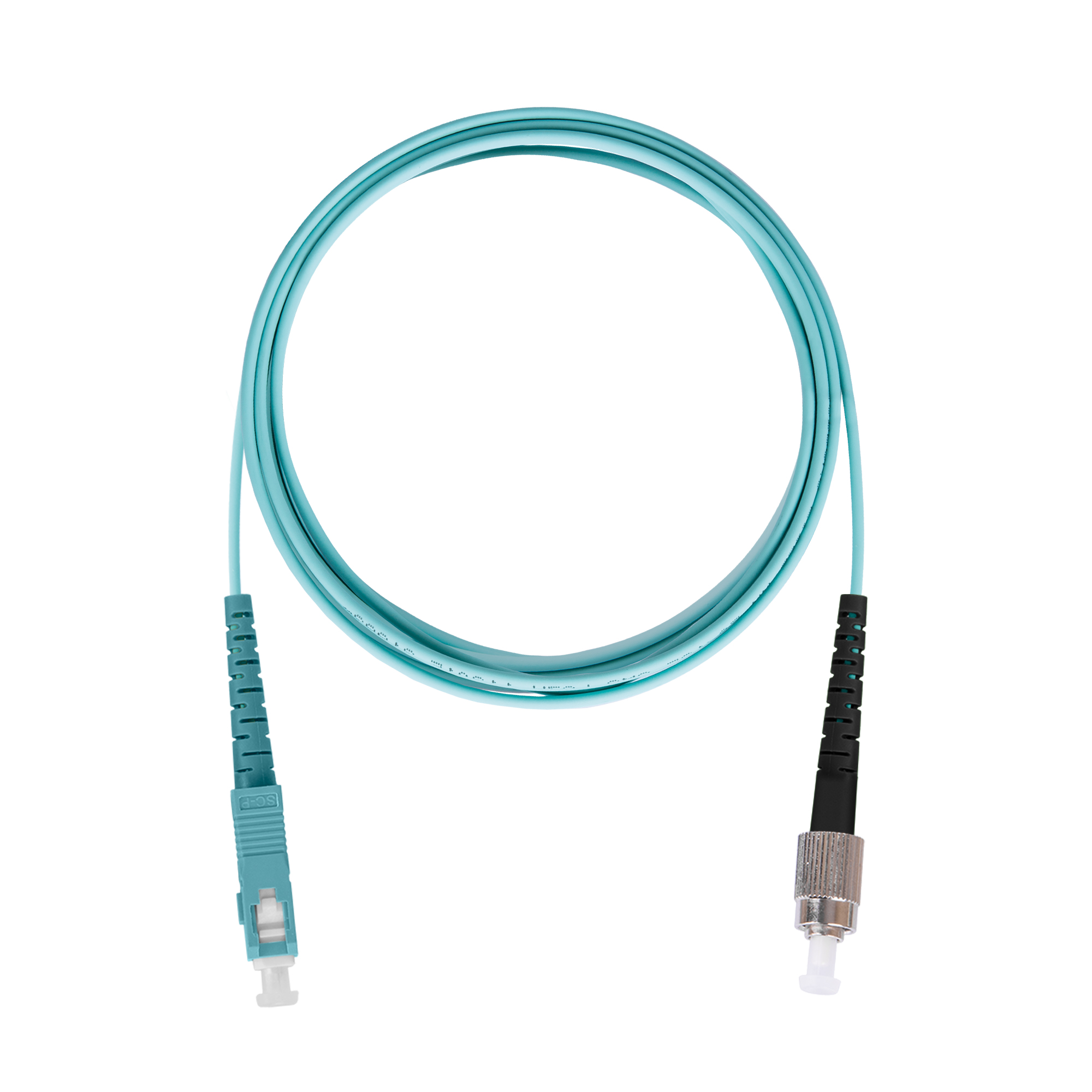 Шнур оптический переходной, одинарный, многомодовый MM 50/125 OM3, SC/UPC-FC/UPC, LSZH нг(A)-HF, 1 м