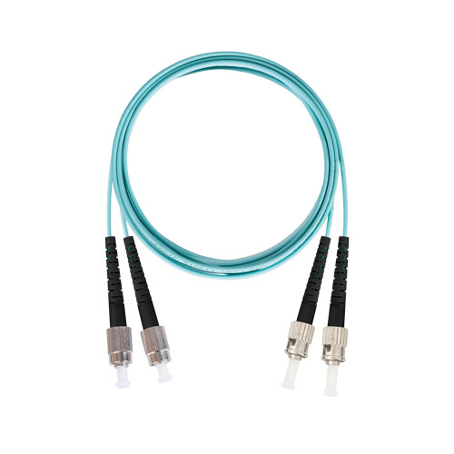 Шнур оптический переходной, двойной, многомодовый MM 50/125 OM3, FC/UPC-ST/UPC, LSZH нг(A)-HF, 2 м