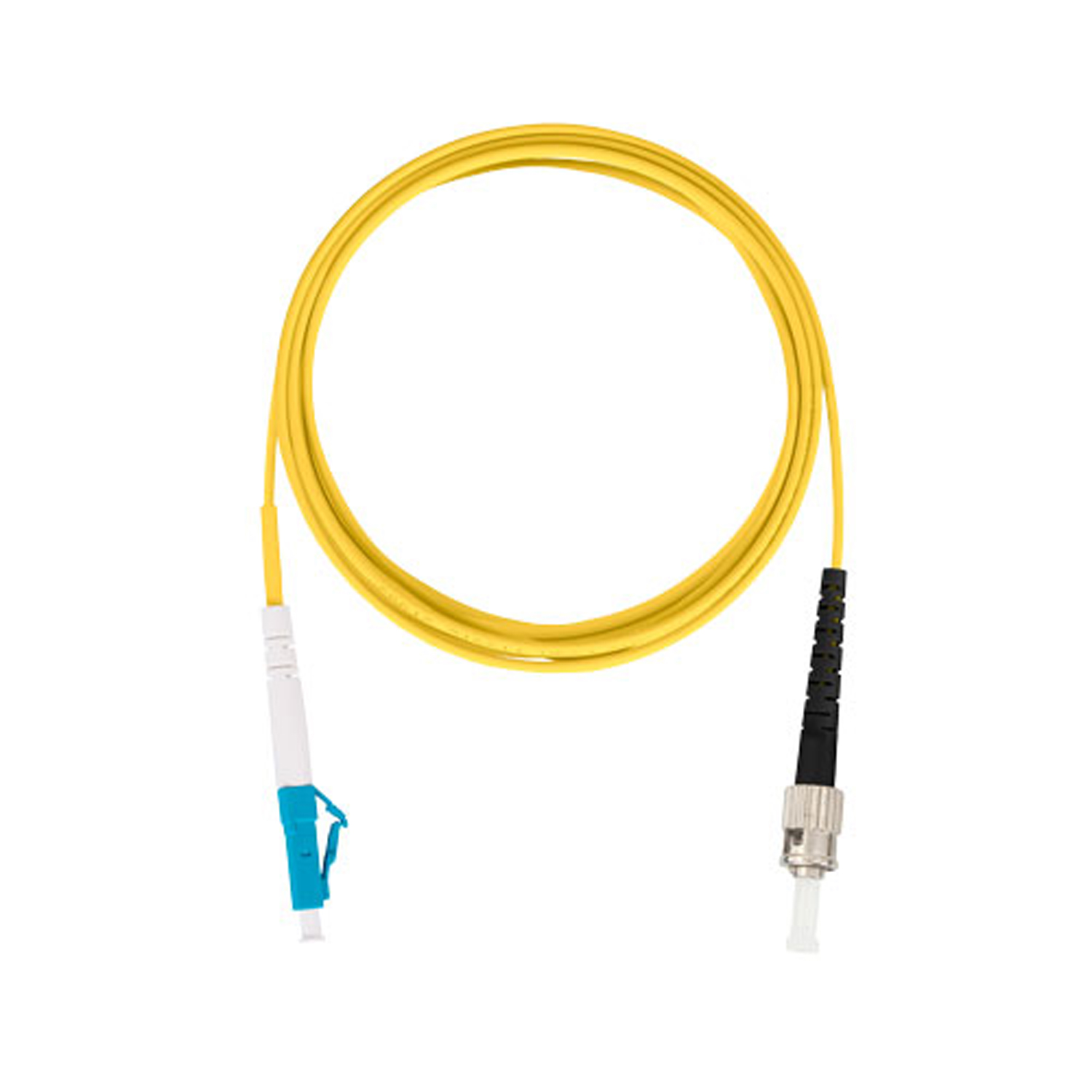Шнур оптический переходной, одинарный, одномодовый SM 9/125 OS2, LC/UPC-ST/UPC, LSZH нг(A)-HF, 1 м