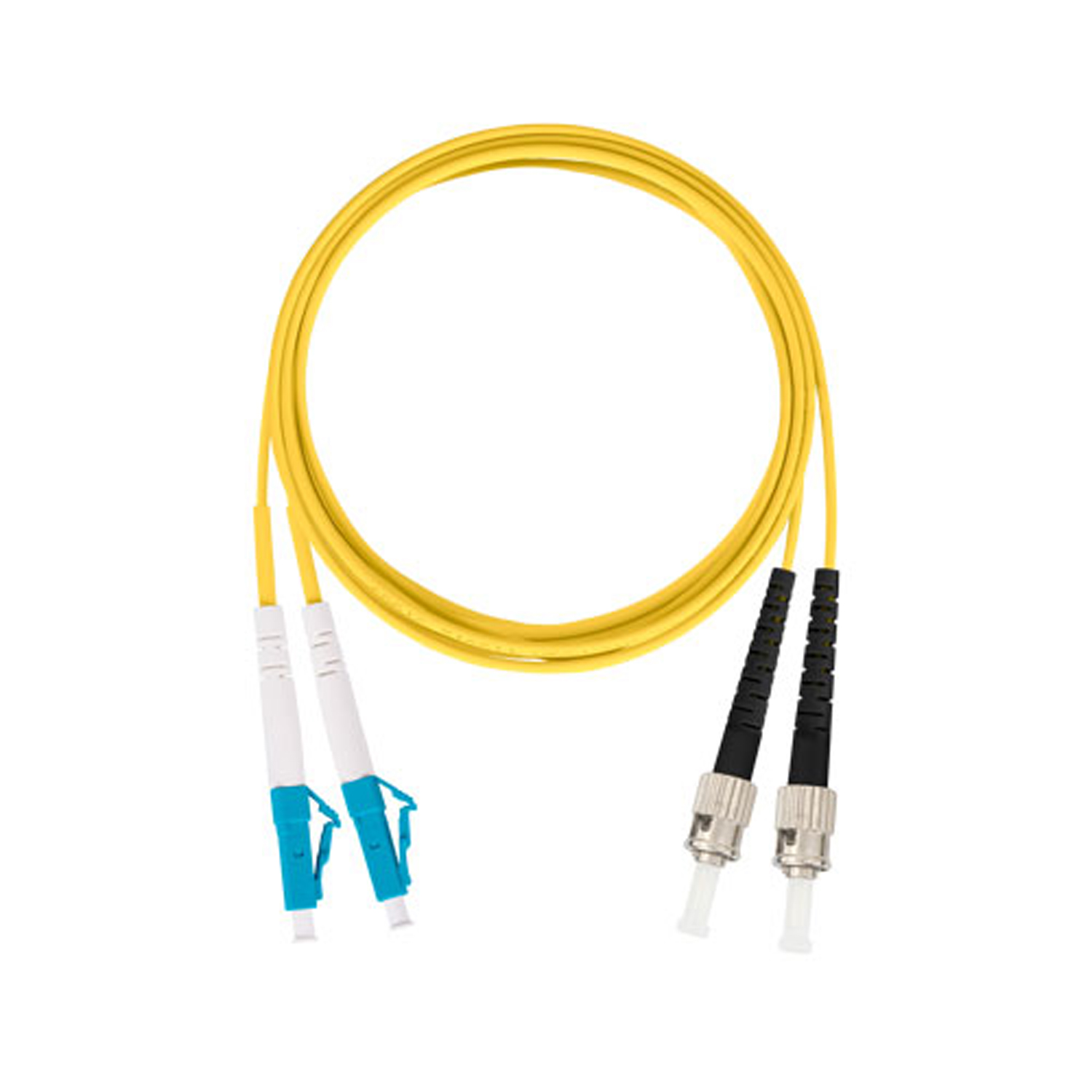 Шнур оптический переходной, двойной, одномодовый SM 9/125 OS2, LC/UPC-ST/UPC, LSZH нг(A)-HF, 1 м