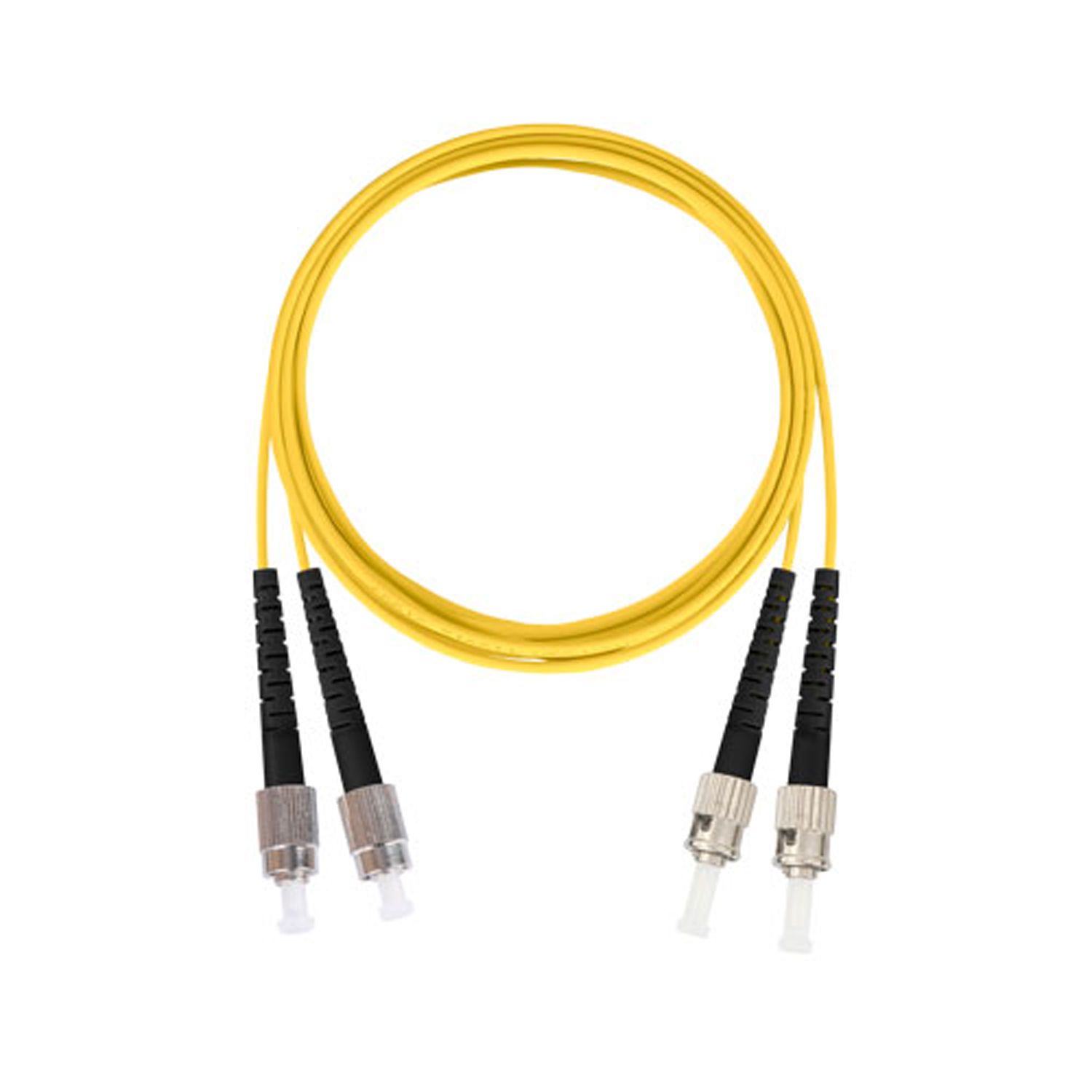 Шнур оптический переходной, двойной, одномодовый SM 9/125 OS2, FC/UPC-ST/UPC, LSZH нг(A)-HF, 10 м