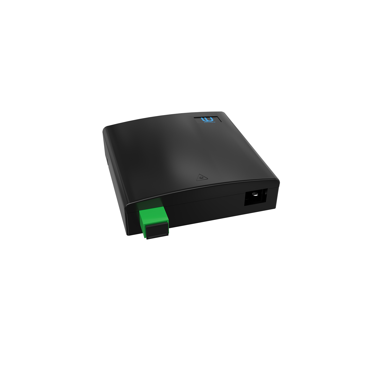 Настенная коробка, полный комплект, SC/APC, SM 9/125 OS2, 1 порт, ABC, 86х86х27 мм, цвет черный