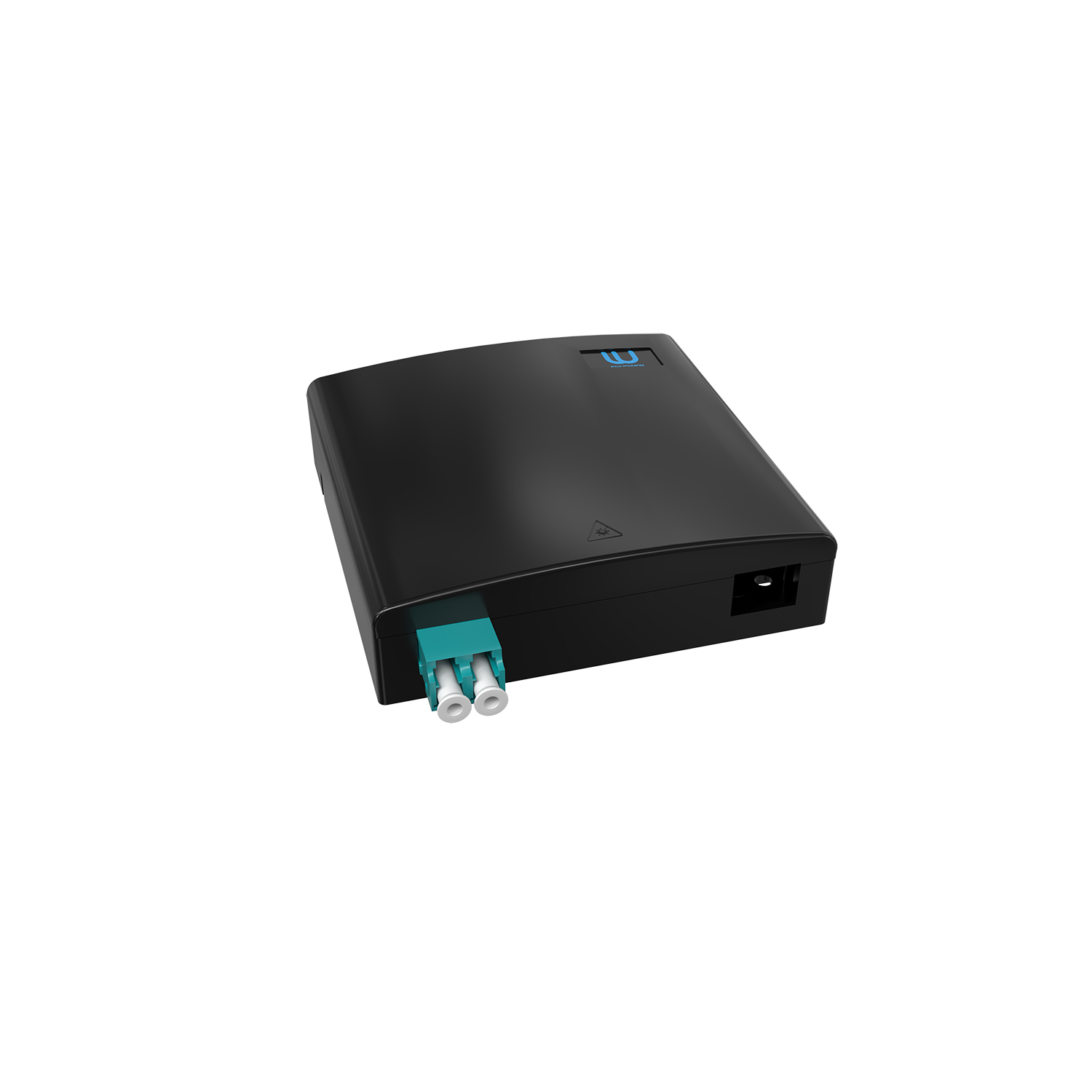 Настенная коробка, полный комплект, 1 розетка 2LC/UPC, MM 50/125 OM3, 2 порта, ABC, 86х86х24 мм, цвет черный
