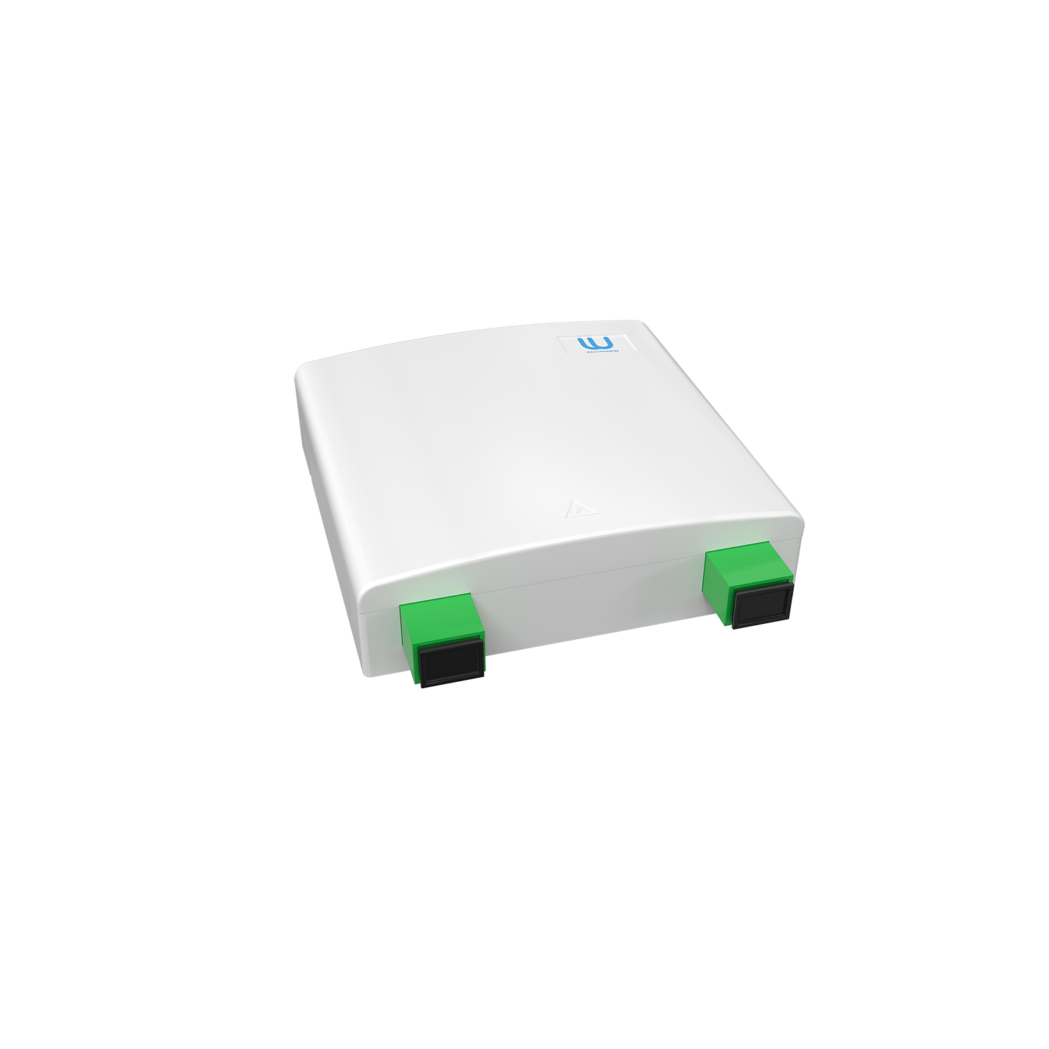 Настенная коробка, полный комплект, SC/APC, SM 9/125 OS2, 2 порта, ABC, 86х86х27 мм, цвет белый
