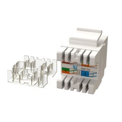 Модуль коммутационный типа Keystone, Кат. 5e, 180°, цвет белый