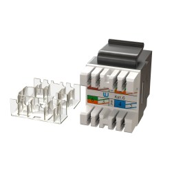 Модуль коммутационный типа Keystone, Кат. 6, 180°, цвет черный