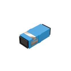 Розетка оптическая соединительная SC/UPC, одномод, одинарная, без фланца, цвет синий