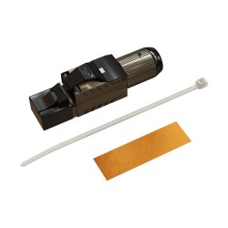 Коннектор RJ45/8P8C под витую пару, Кат.6, 50µ, T568B, самозажимной, полный экран